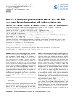 Retrieval of ionospheric profiles from the Mars Express