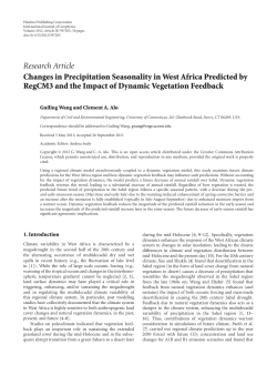 Changes in Precipitation Seasonality in West Africa Predicted by