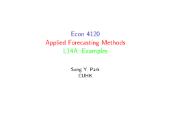 Econ 4120 Applied Forecasting Methods L14A