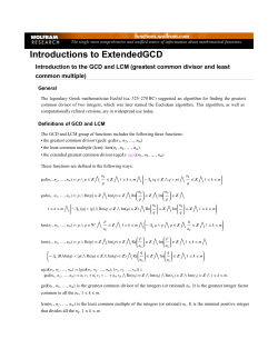 Introductions to ExtendedGCD