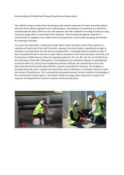 Gas sampling at Hellisheiði and Nesjavellir geothermal power plant