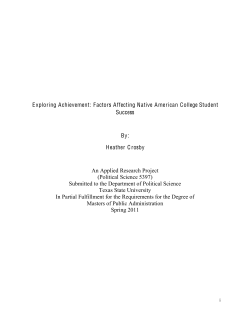 Factors Affecting Native American College