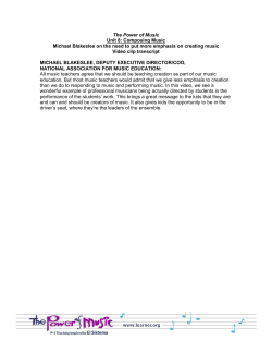 PDF video transcript: Michael Blakeslee on the need to put more
