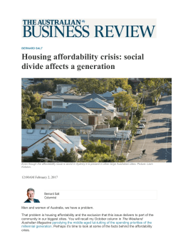 Housing affordability crisis: social divide affects a generation