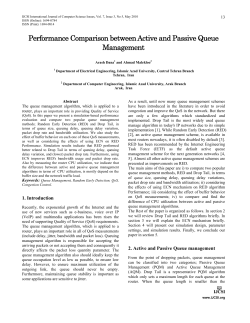 Performance Comparison between Active and Passive Queue