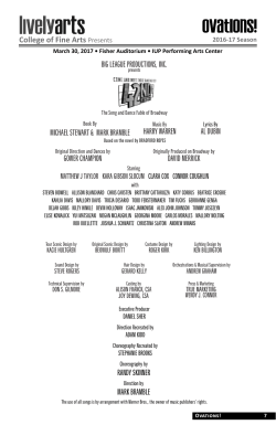 College of Fine Arts Presents - Indiana University of Pennsylvania