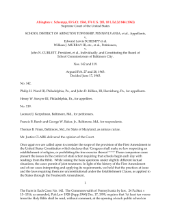 Abington v. Schempp - Under God in the Pledge