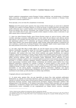 Constitutio `Immensa Aeterni`