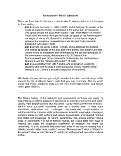 Early Modern British Literature