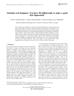 Attention web designers: You have 50 milliseconds to make a good