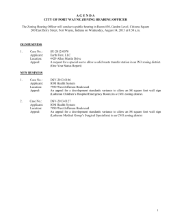 agenda city of fort wayne zoning hearing officer