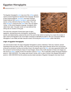 Egyptian Hieroglyphs