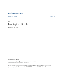 Learning from Lincoln - FLASH: The Fordham Law Archive of