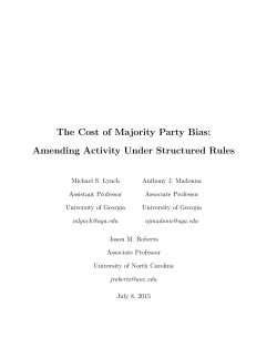 The Cost of Majority Party Bias: Amending Activity