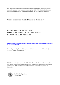 Elemental mercury and inorganic mercury compounds