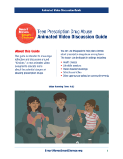 Teen Prescription Drug Abuse Animated Video Discussion Guide
