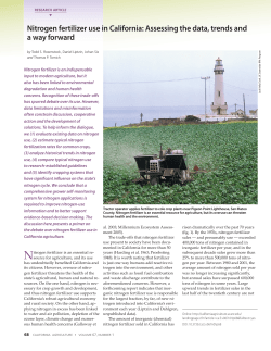 Nitrogen fertilizer use in California: Assessing the data
