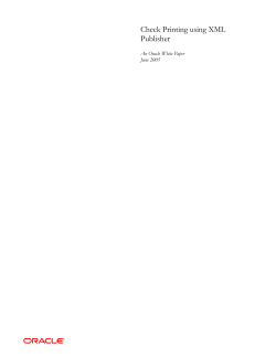 Check Printing with XML Publisher