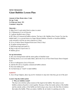 MIND TREKKERS Giant Bubbles Lesson Plan