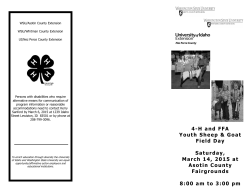 Sheep and Goat Youth Field Day Flyer