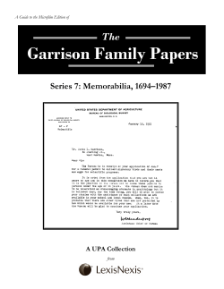 Garrison Family Papers