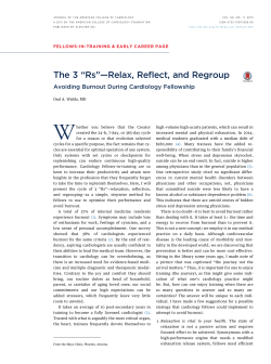 The 3 &ldquo;Rs&rdquo;&mdash;Relax, Reflect, and Regroup