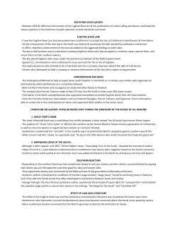 AGITATION OVER SLAVERY - Warren County Schools