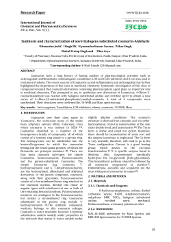 International Journal of Chemical and Pharmaceutical Sciences