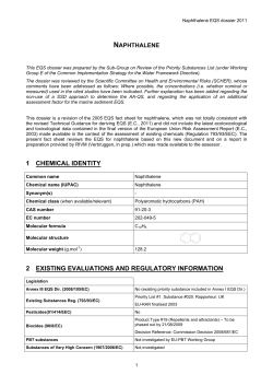 Naphthalene EQS dossier 2011