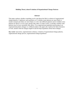 Building Theory about Evolution of Organizational Change Patterns