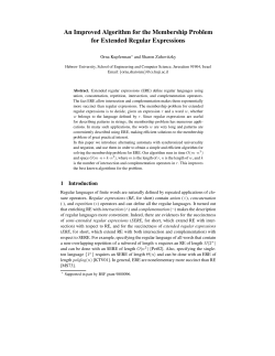 An Improved Algorithm for the Membership Problem for Extended