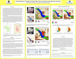 Desertification of Sudan during El Nino Years Assessed