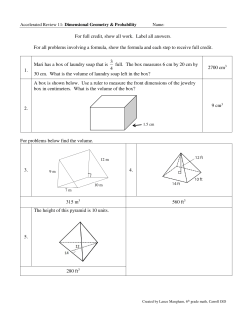 For full credit, show all work. Label all answers. For