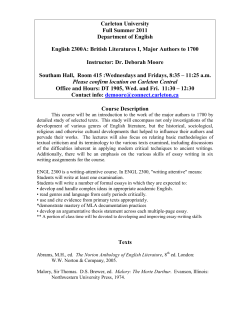 ENGL 2300A - Carleton University