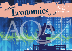 A-level Economics Student guide Student guide: Why choose