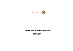 bank fees and charges 2013/2014