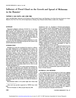 Influence of Pineal Gland on the Growth and