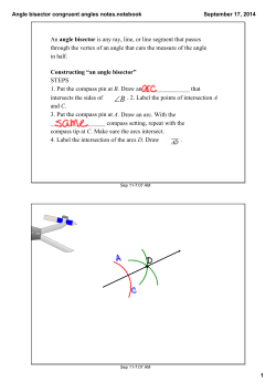 Angle bisector congruent angles notes.notebook
