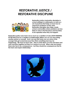 Ed White Restorative Discipline Teacher`s Manual
