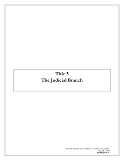 Title 5 The Judicial Branch - University of South Florida