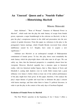 Historicizing Macbeth