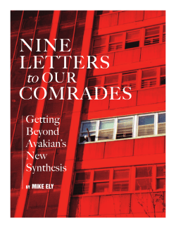 Nine Letters to Our Comrades
