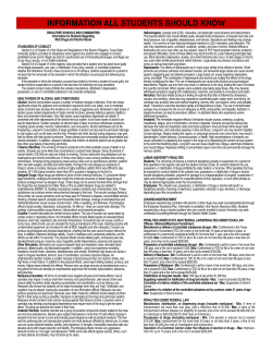 information all students should know