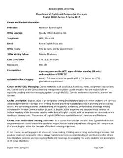 English - San Jose State University