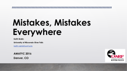 Mistakes, Mistakes Everywhere