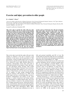 Exercise and injury prevention in older people