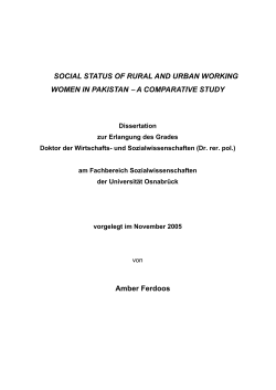 social status of rural and urban working women in