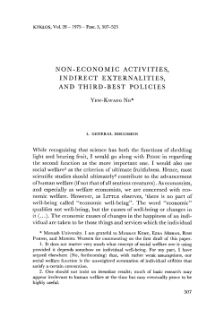 non-economic activities, indirect externalities, and third