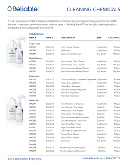 cleaning chemicals
