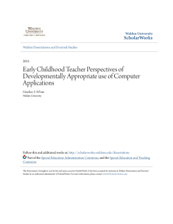 Early Childhood Teacher Perspectives of Developmentally